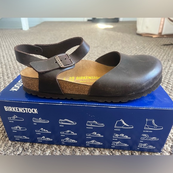 Birkenstock ⭐️RARE⭐️ Messina Dark Brown Size 39 Narrow Ankle Strap - Picture 3 of 15